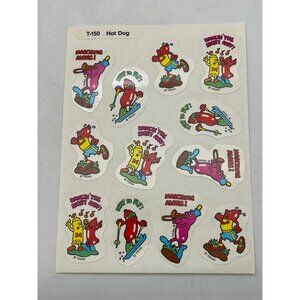 Vintage Trend Die Cut Scratch N Sniff Stickers T-150 Hot Dog Sticker Sheet